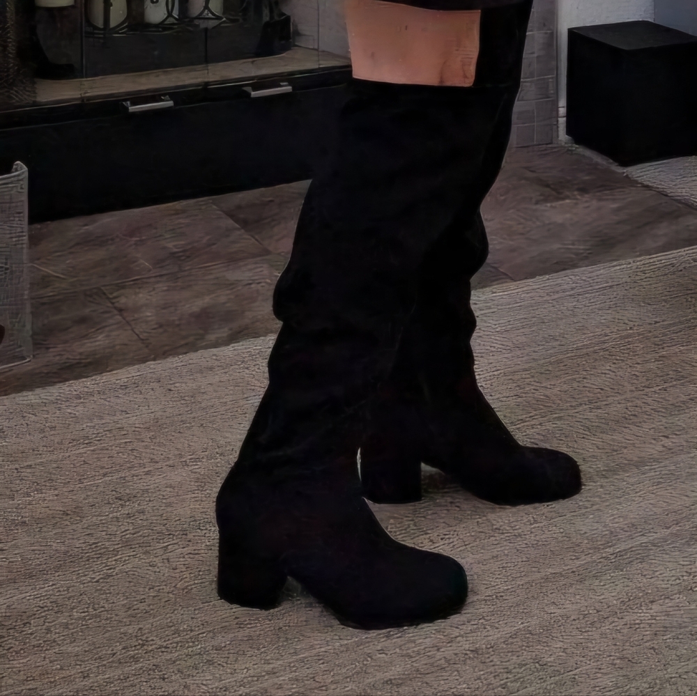 Christian Siriano for Payless - Over The Knee Suede Boot - Charcoal - - Picture 11 of 11